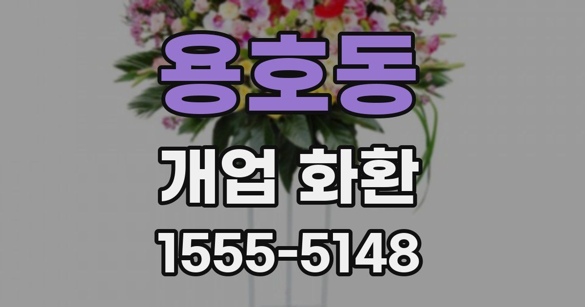 용호동 개업 화환