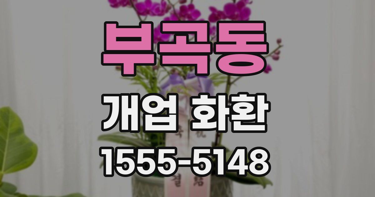 부곡동 개업 화환