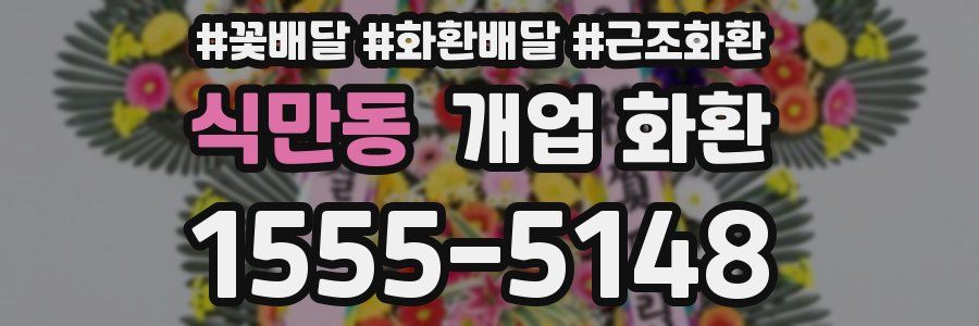 식만동 개업 화환