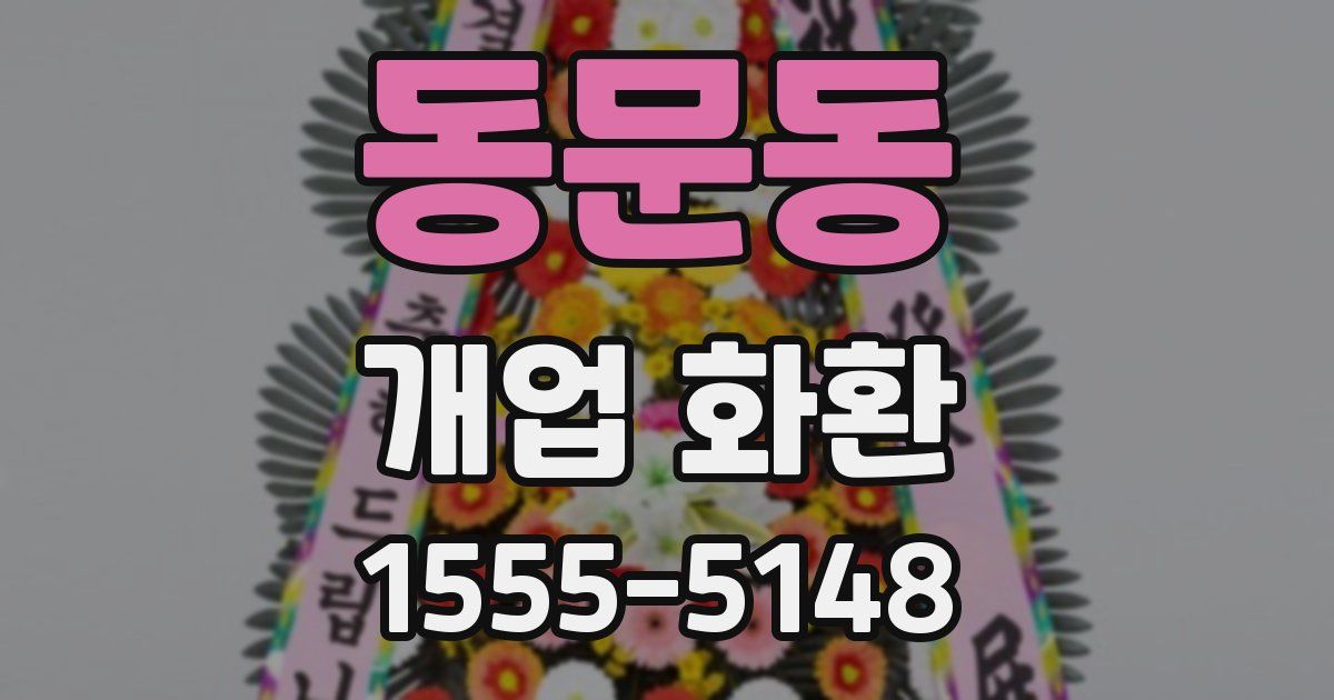 동문동 개업 화환