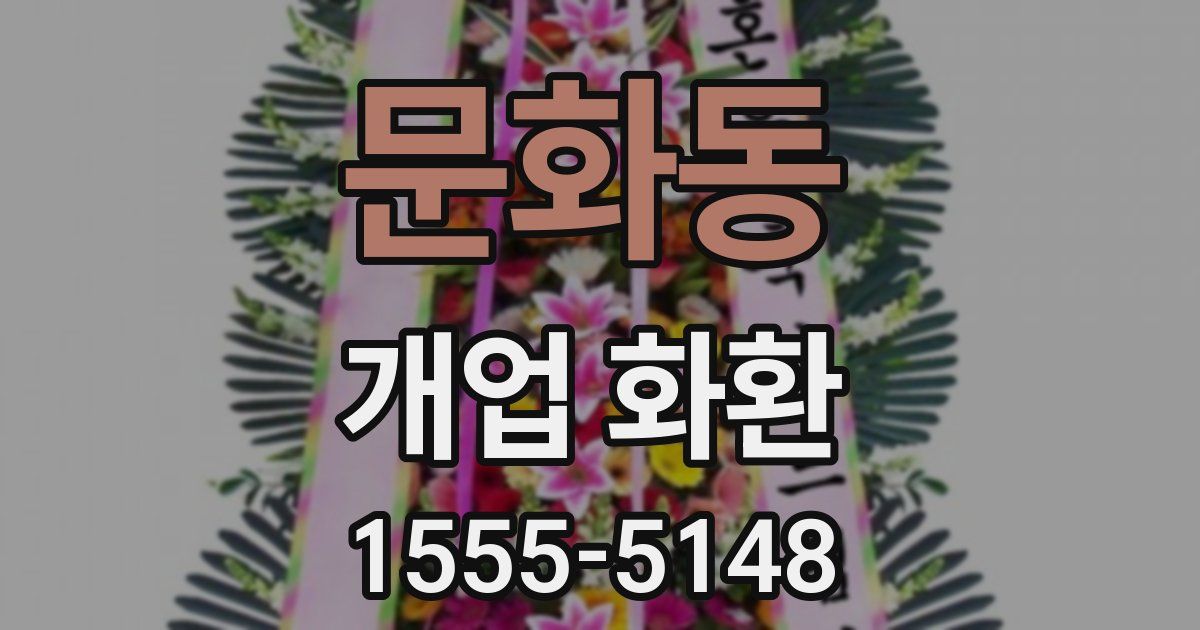 문화동 개업 화환