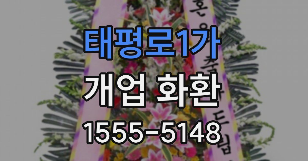 태평로1가 개업 화환