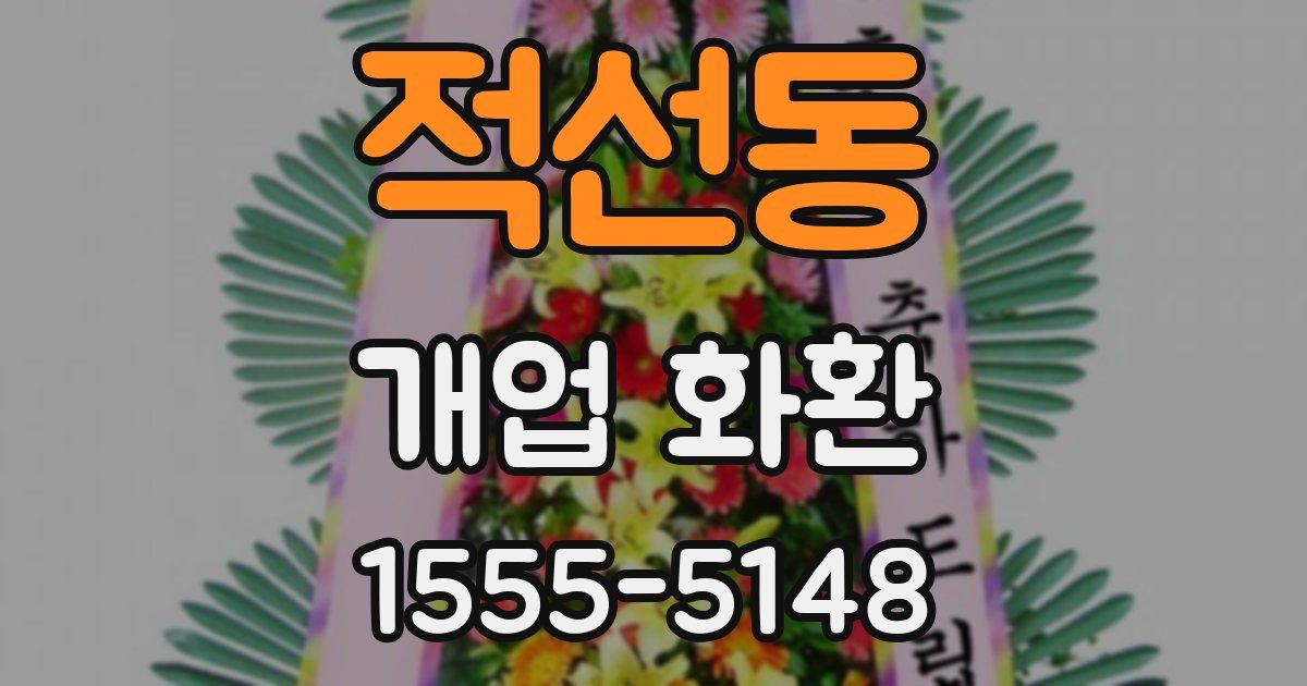 적선동 개업 화환