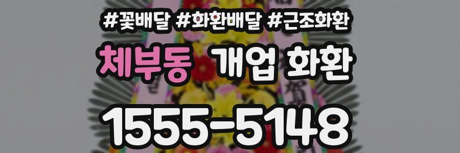 체부동 개업 화환