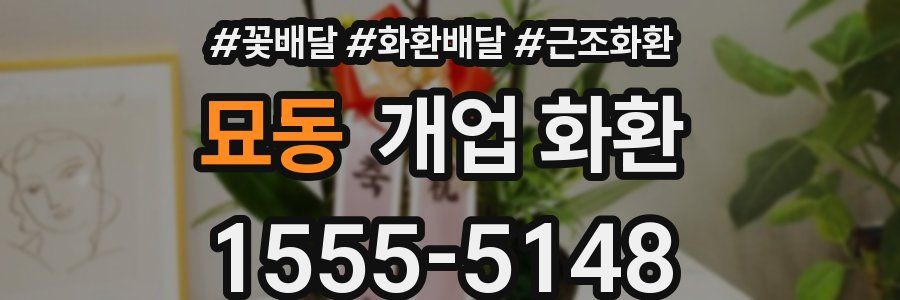 묘동 개업 화환