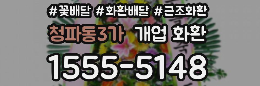 청파동3가 개업 화환