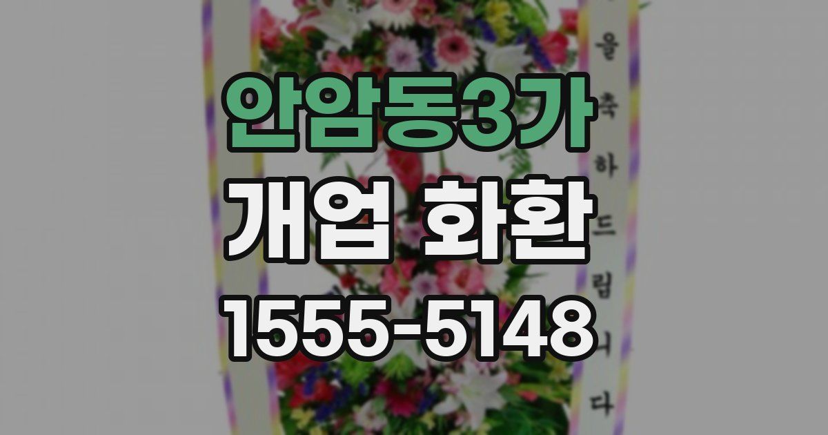 안암동3가 개업 화환