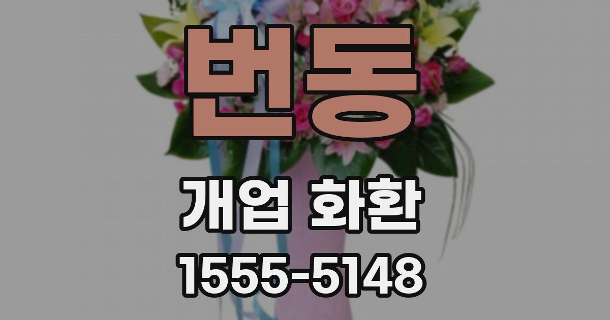 번동 개업 화환
