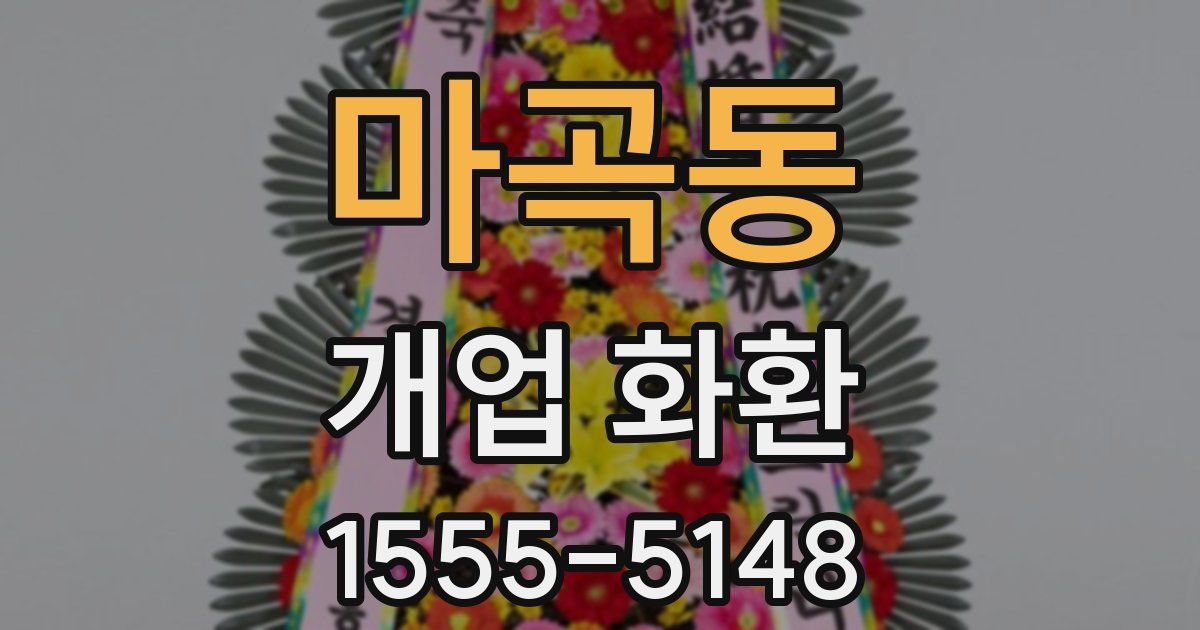마곡동 개업 화환