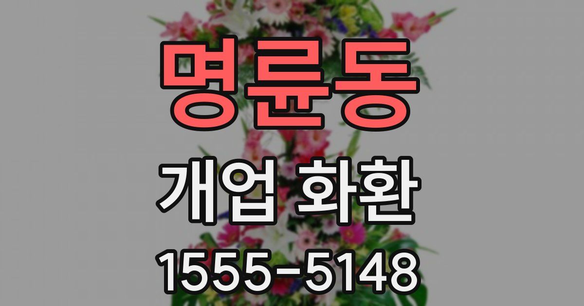 명륜동 개업 화환