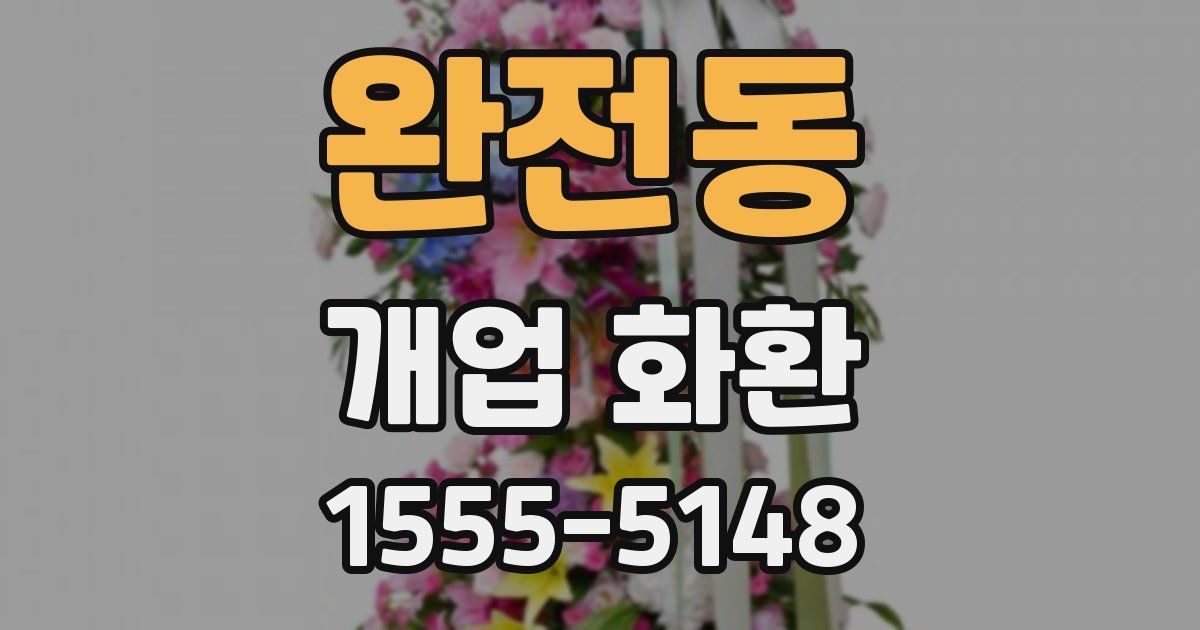 완전동 개업 화환
