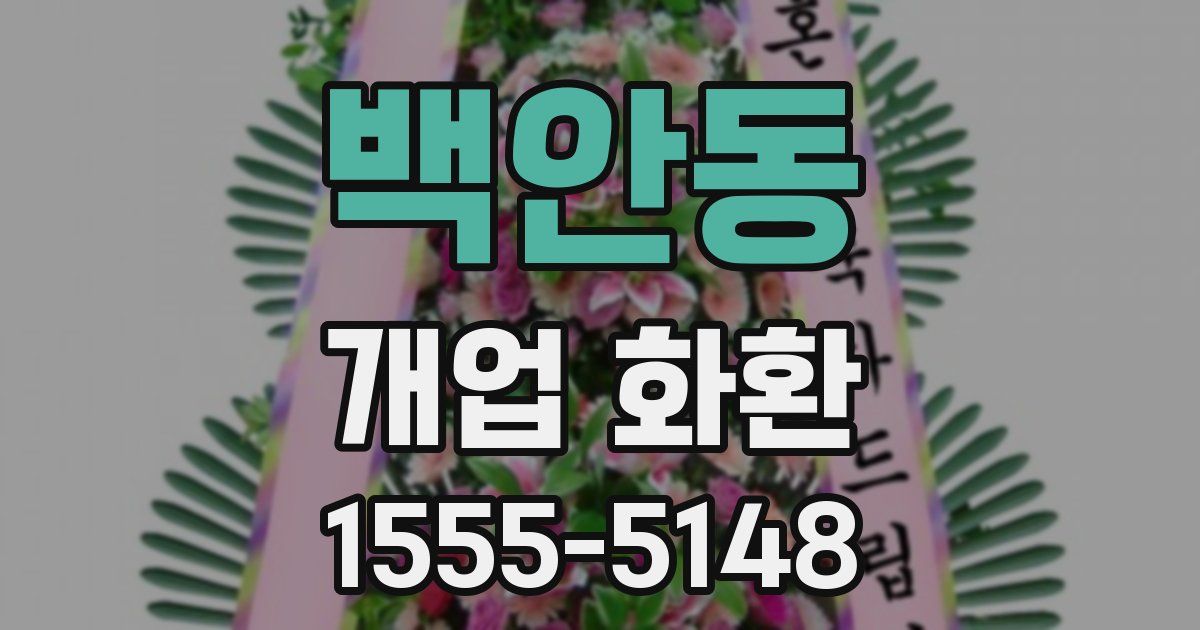 백안동 개업 화환