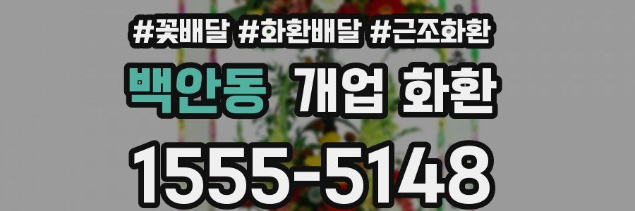 백안동 개업 화환
