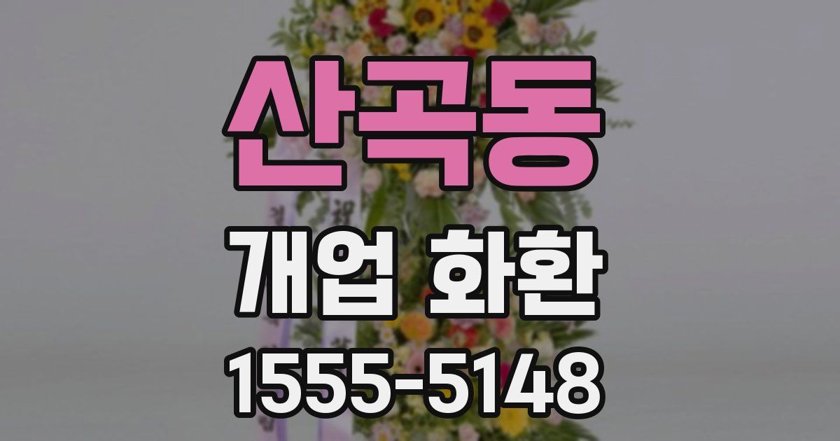 산곡동 개업 화환