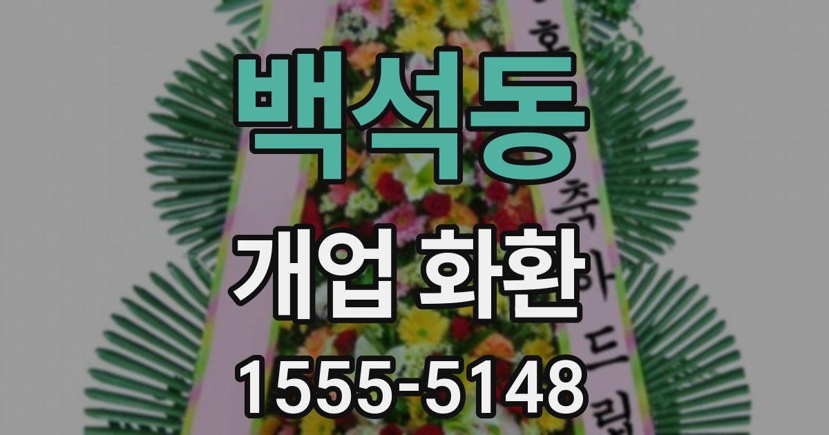 백석동 개업 화환