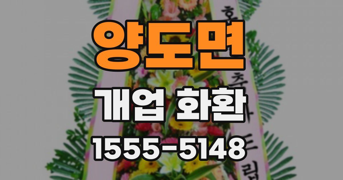양도면 개업 화환
