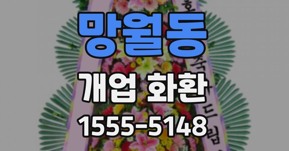 망월동 개업 화환