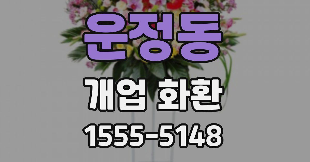 운정동 개업 화환