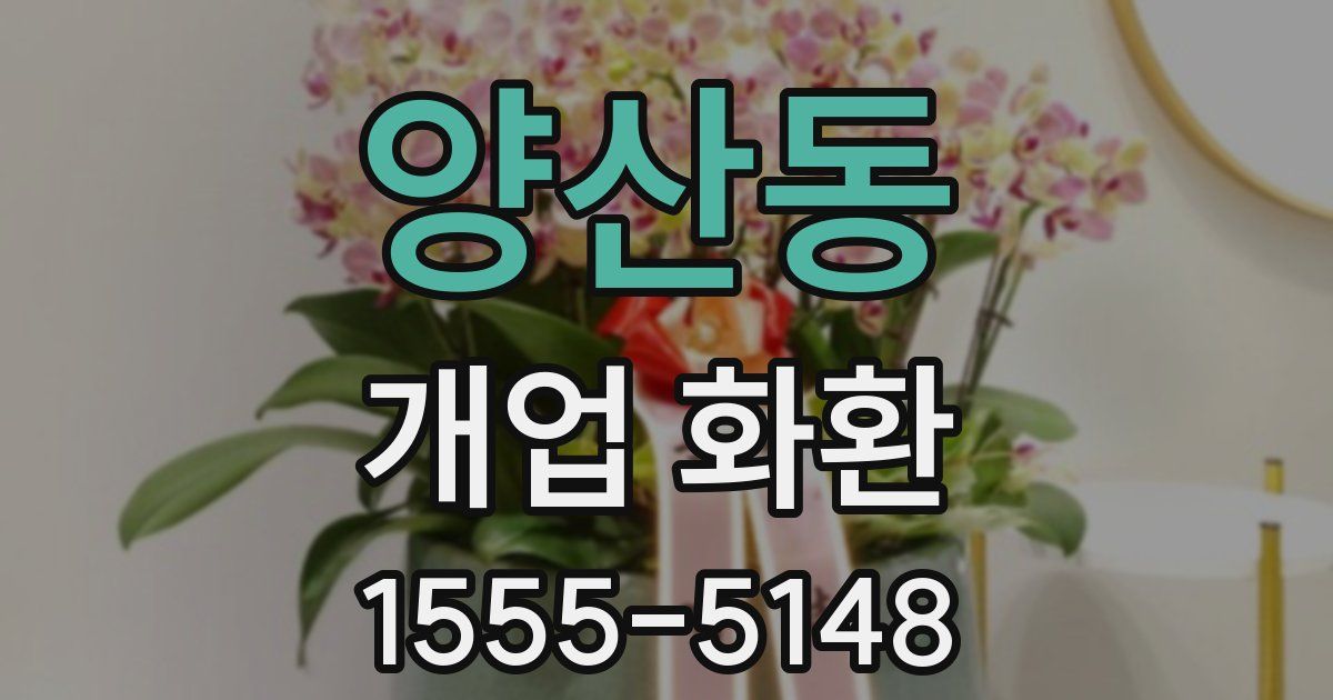 양산동 개업 화환