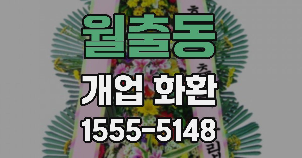 월출동 개업 화환