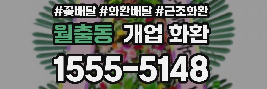 월출동 개업 화환