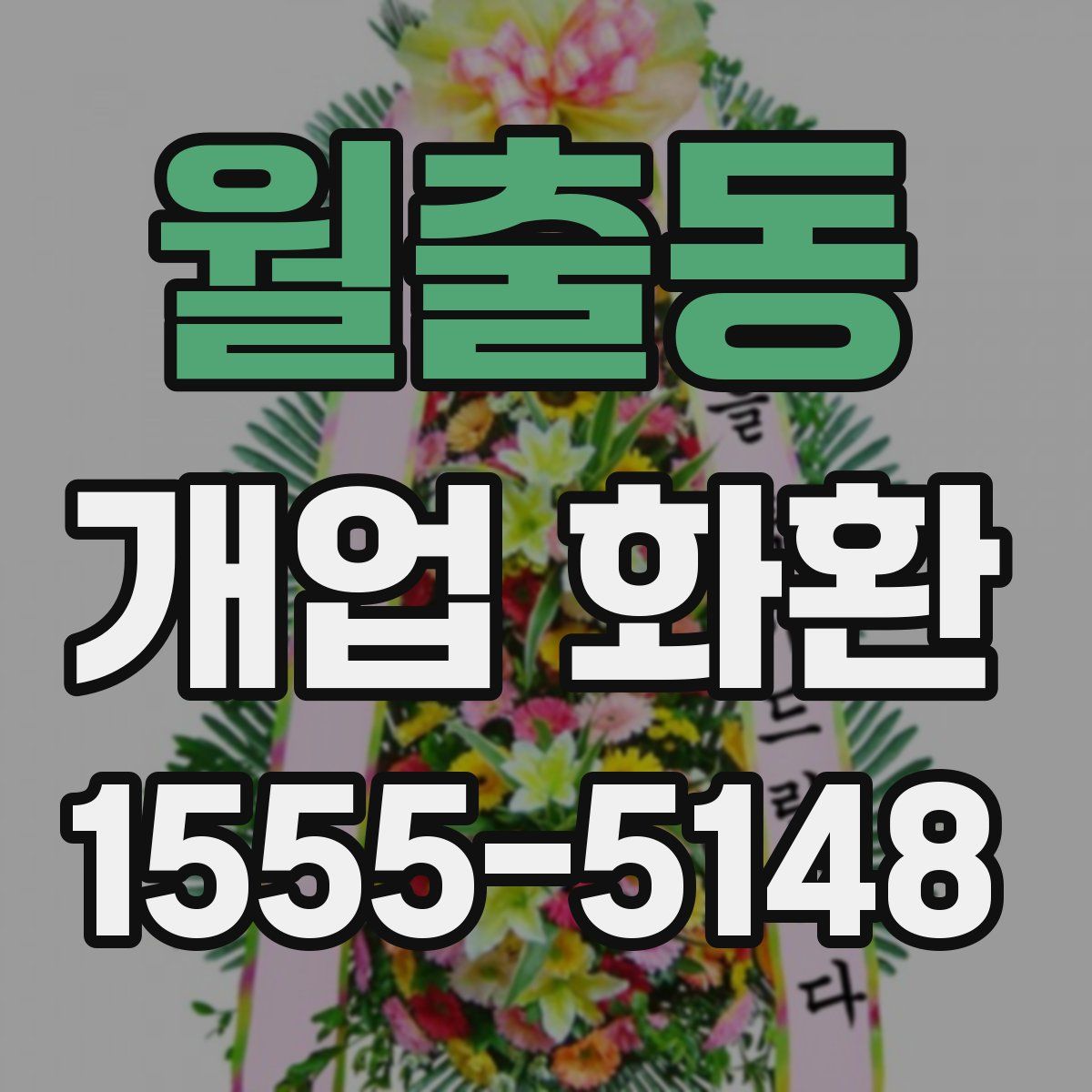 월출동 개업 화환