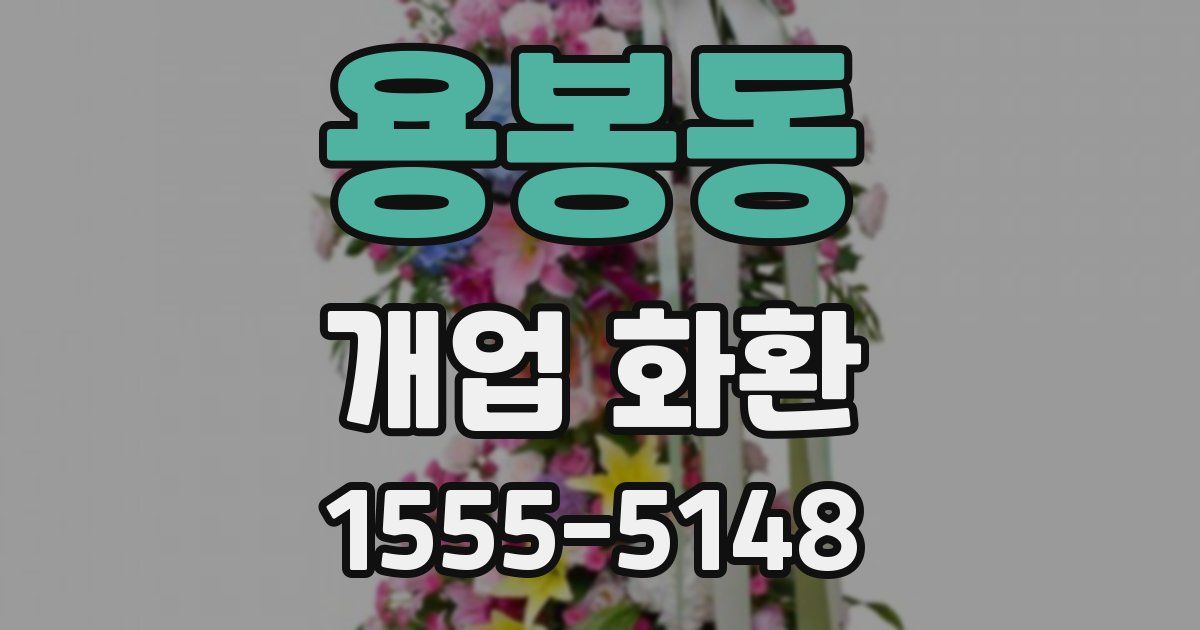 용봉동 개업 화환
