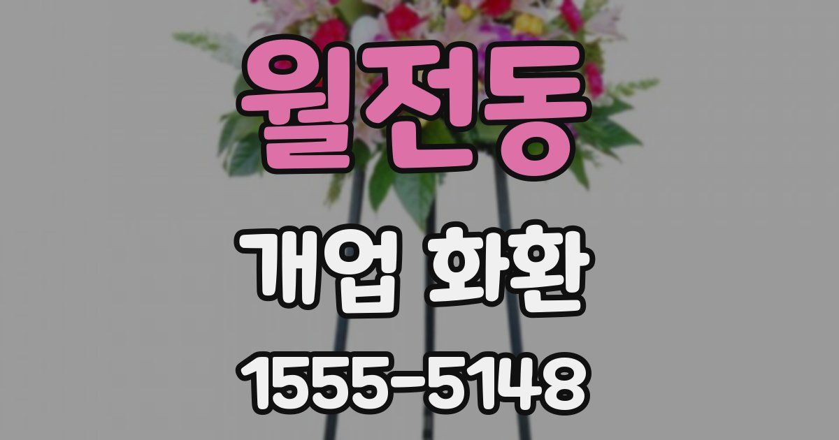 월전동 개업 화환