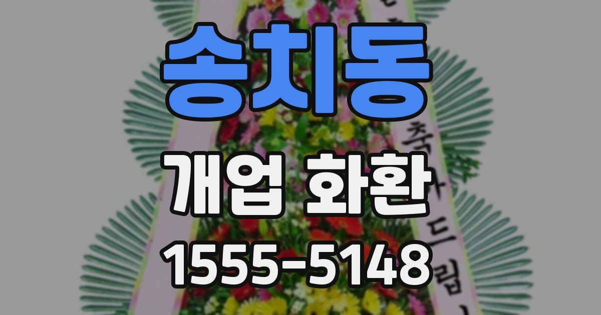 송치동 개업 화환