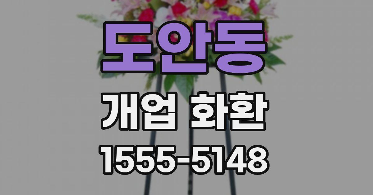 도안동 개업 화환