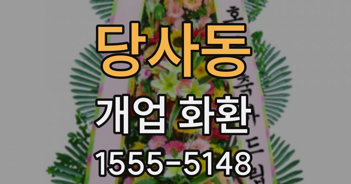 당사동 개업 화환