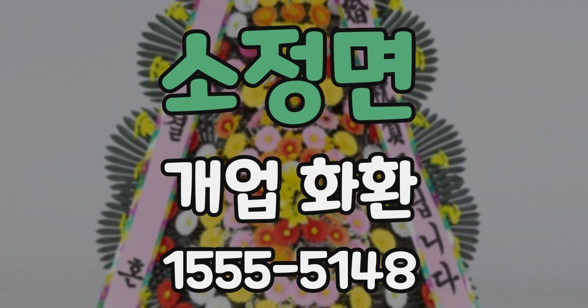 소정면 개업 화환