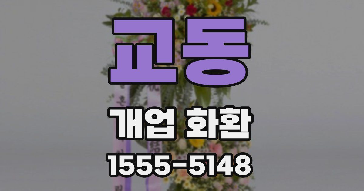 교동 개업 화환