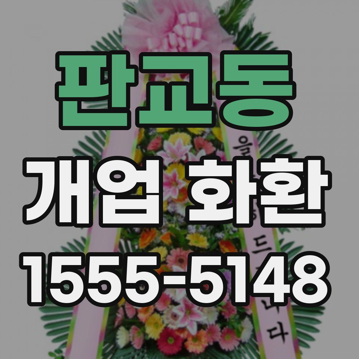 판교동 개업 화환