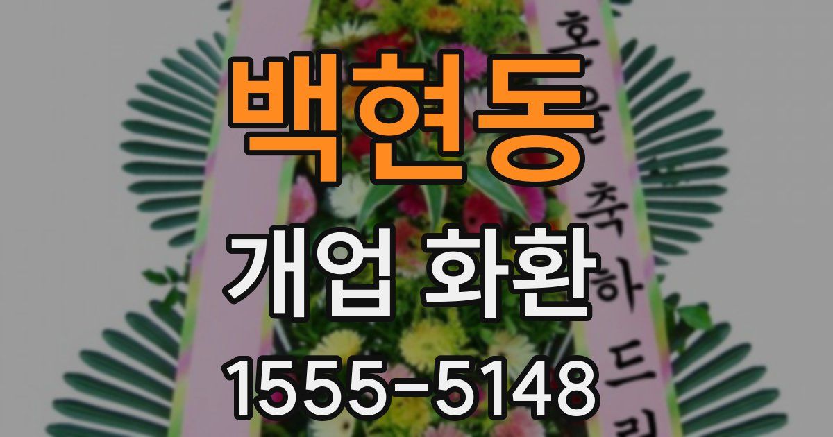 백현동 개업 화환