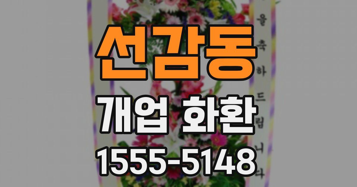 선감동 개업 화환