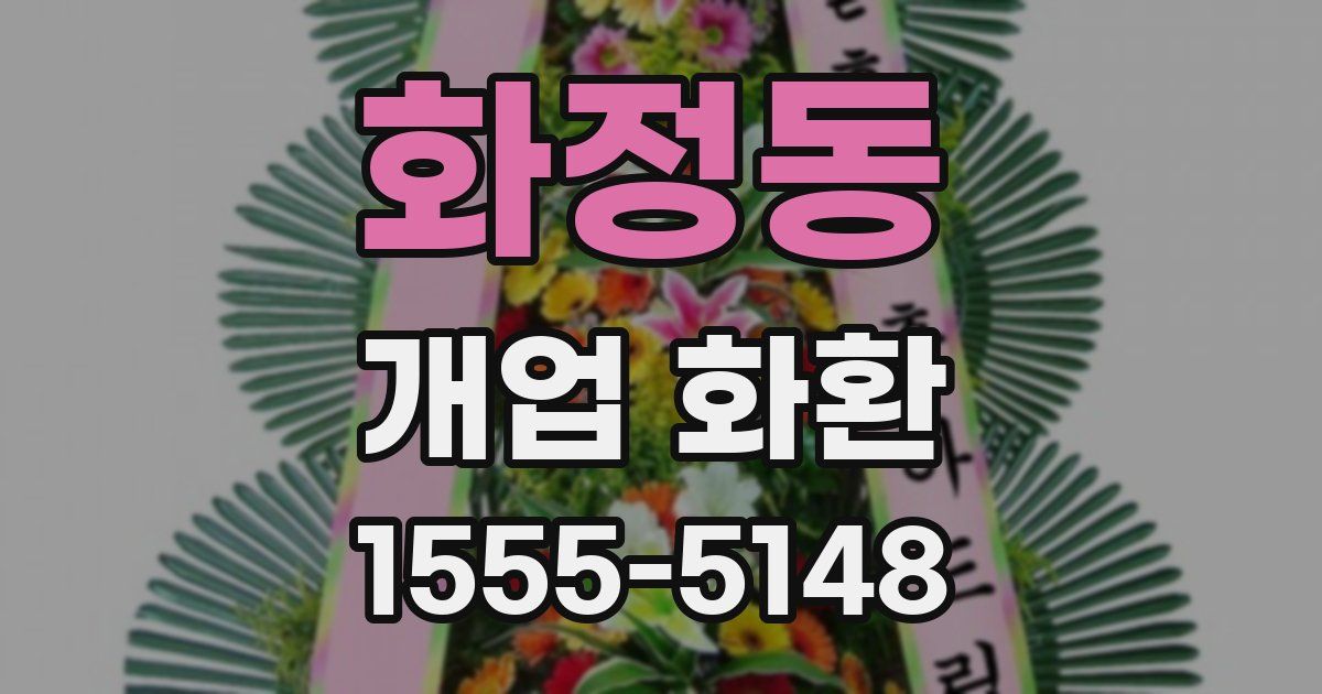 화정동 개업 화환