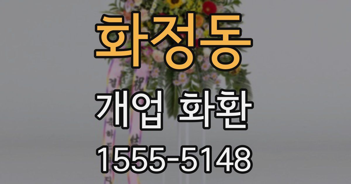 화정동 개업 화환