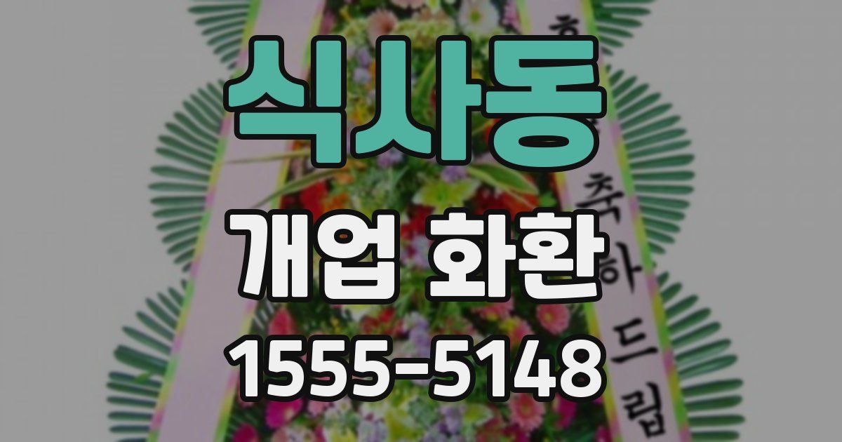 식사동 개업 화환