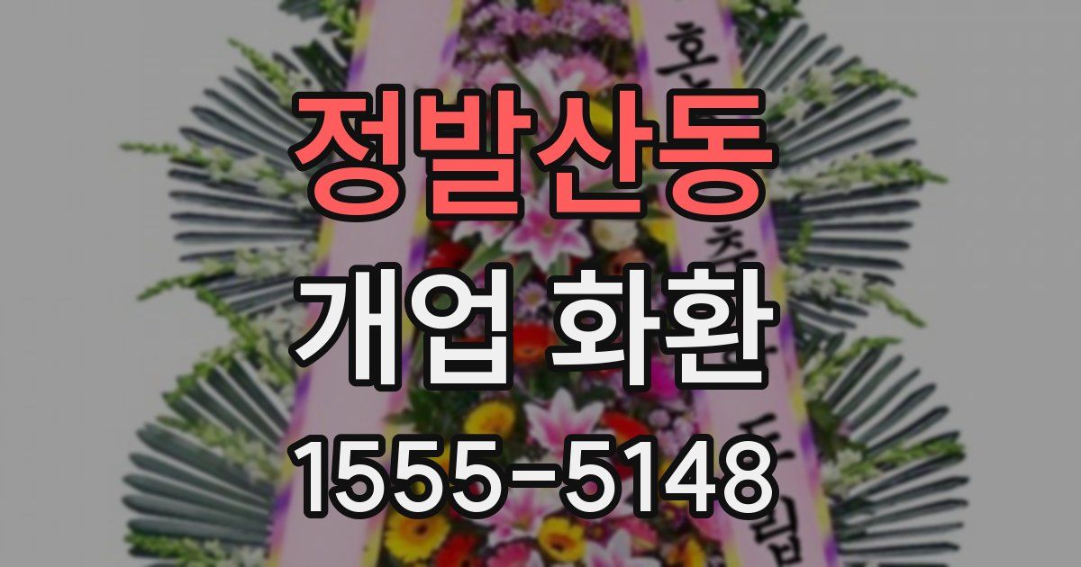 정발산동 개업 화환