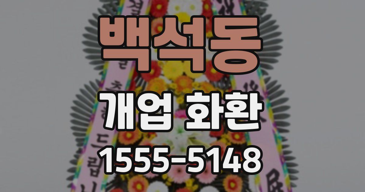 백석동 개업 화환