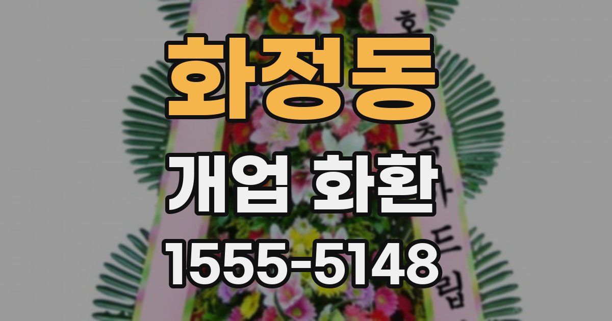 화정동 개업 화환