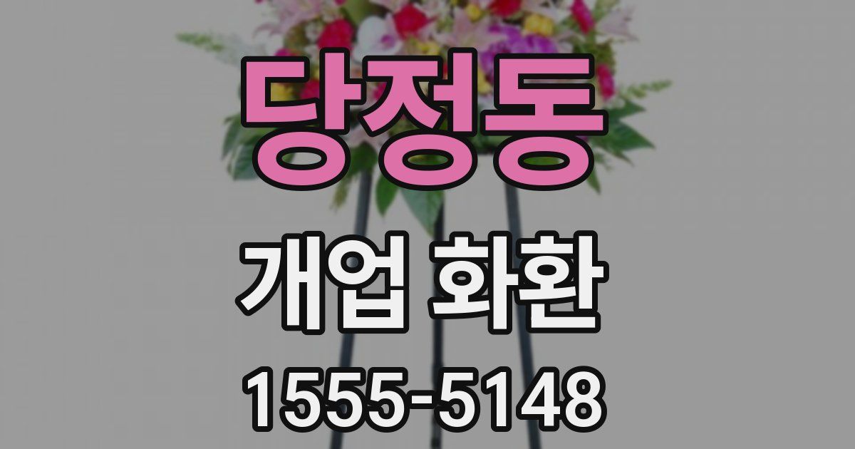 당정동 개업 화환