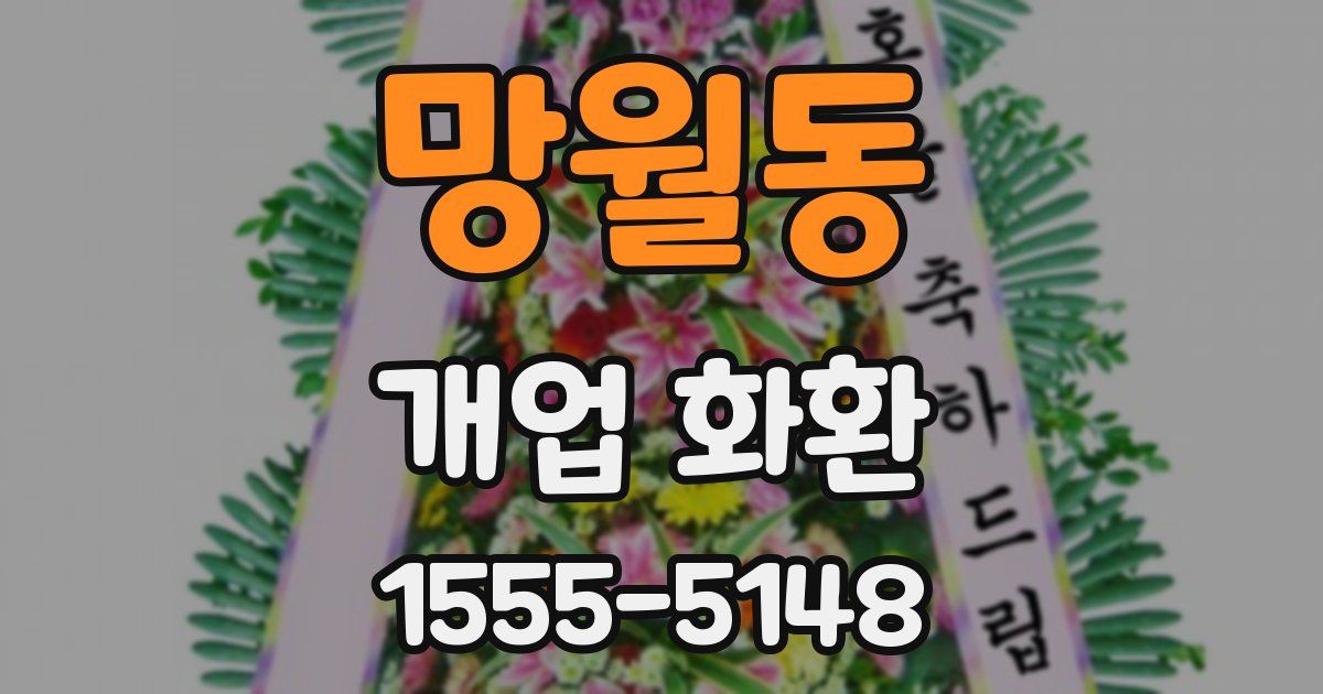 망월동 개업 화환