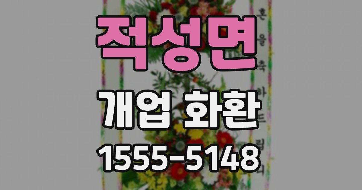 적성면 개업 화환