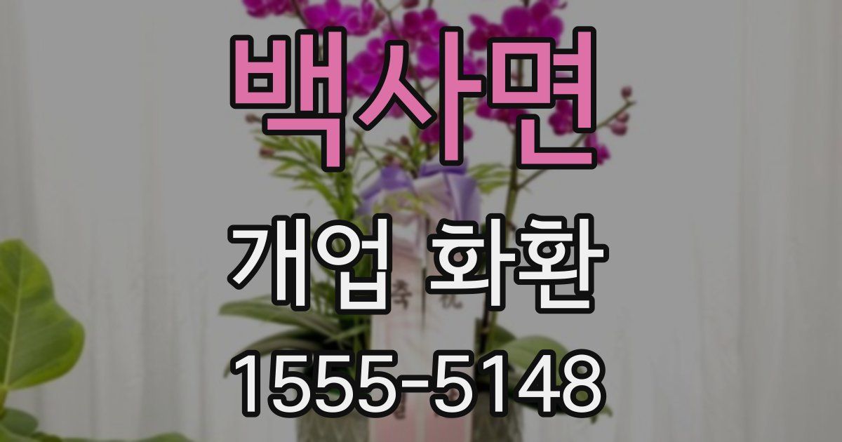 백사면 개업 화환
