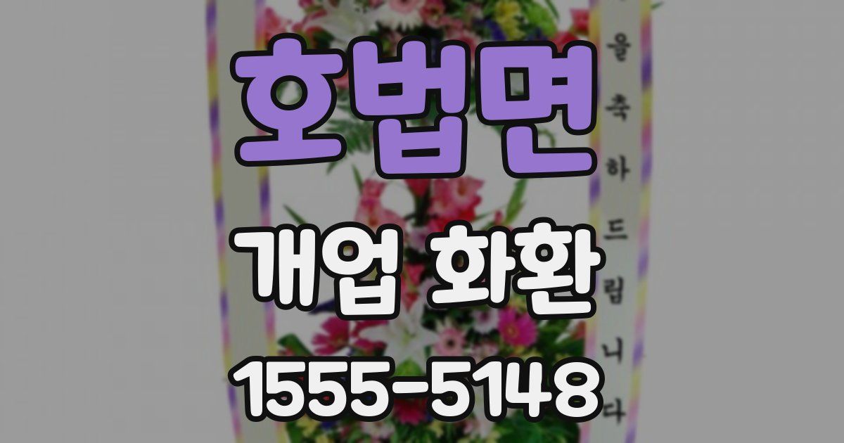 호법면 개업 화환