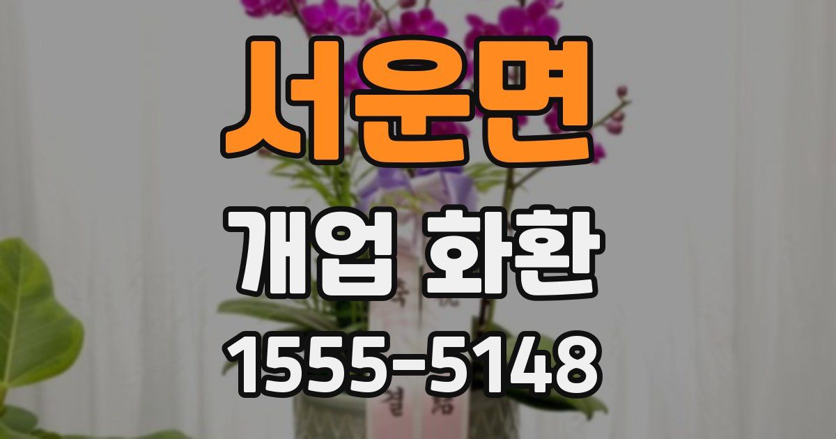 서운면 개업 화환