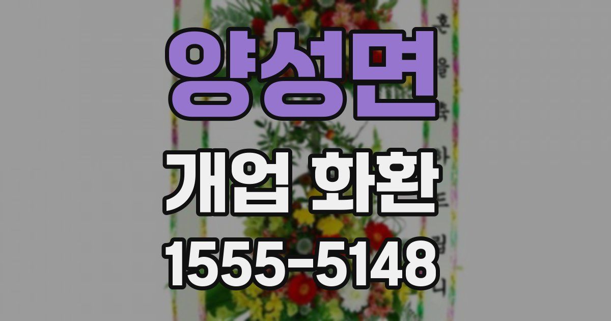 양성면 개업 화환