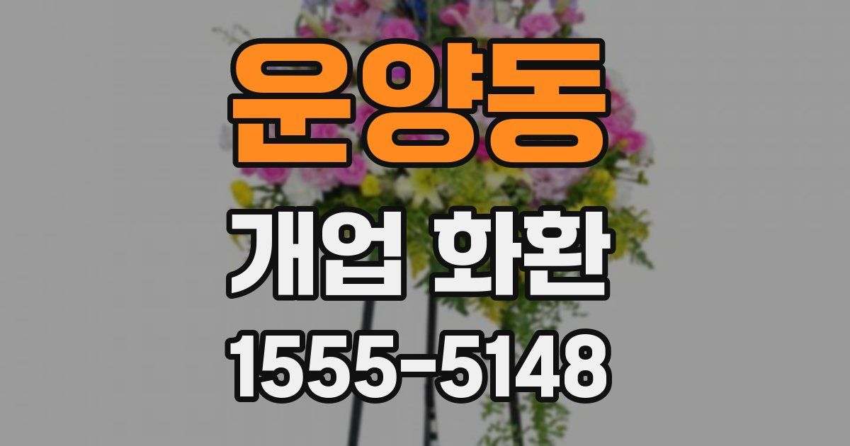 운양동 개업 화환